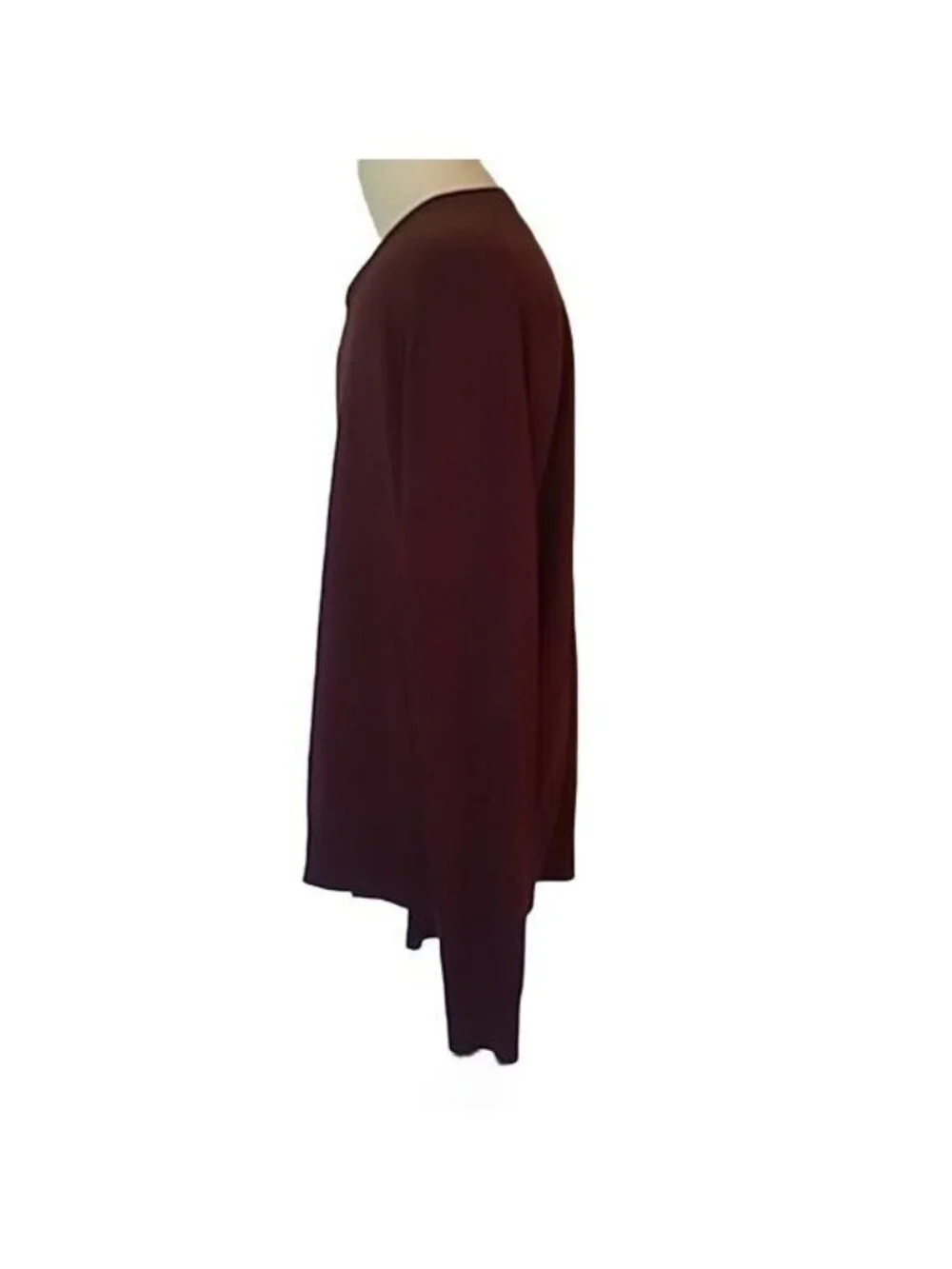 Harbor Island Mens Size Medium Sweater Burgundy V-Neck Long Sleeve